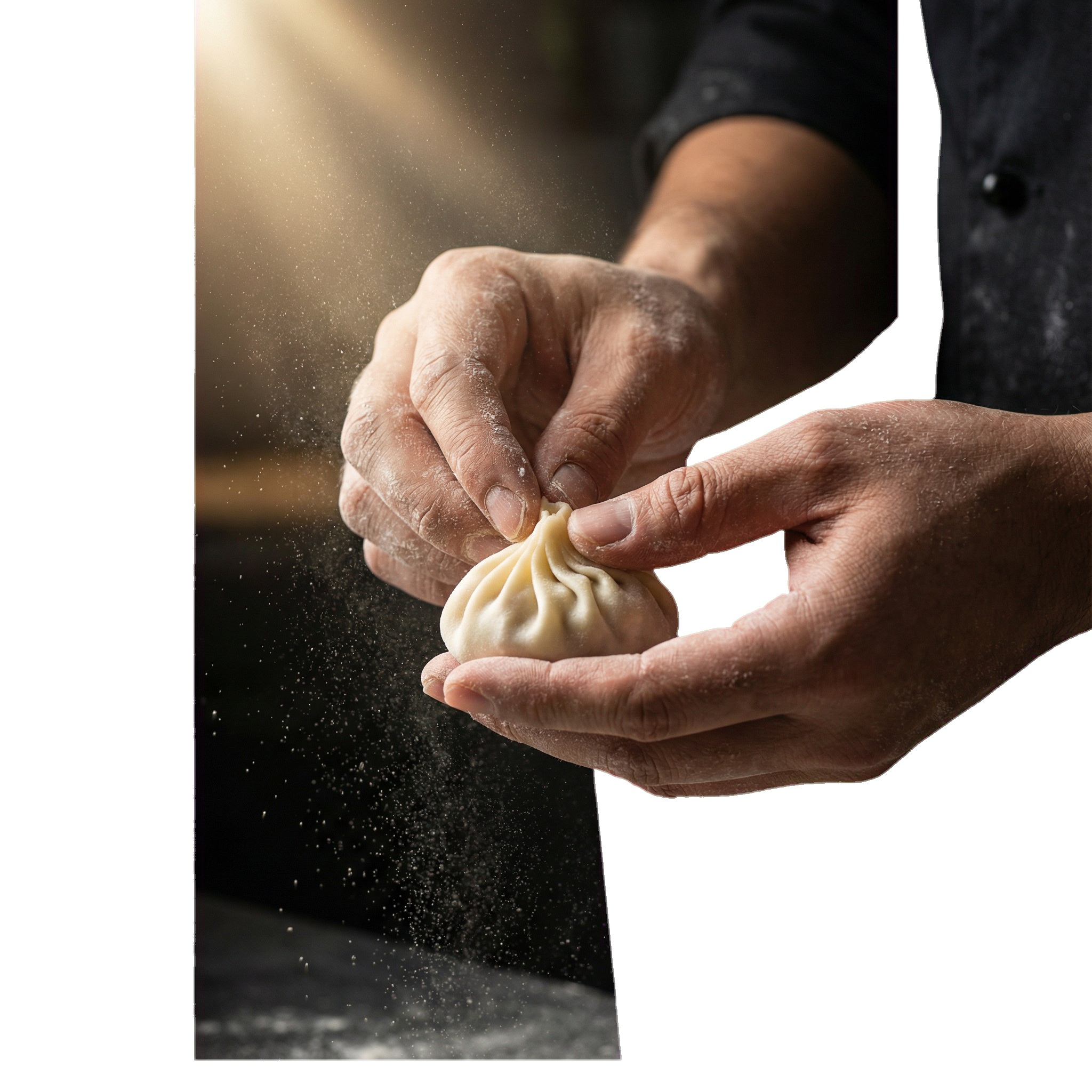 Chef making dumplings